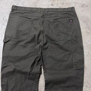 Vintage‎ Y2K Dickies Carpenter Pants Work Utility Olive Green Cotton Blend 42x32